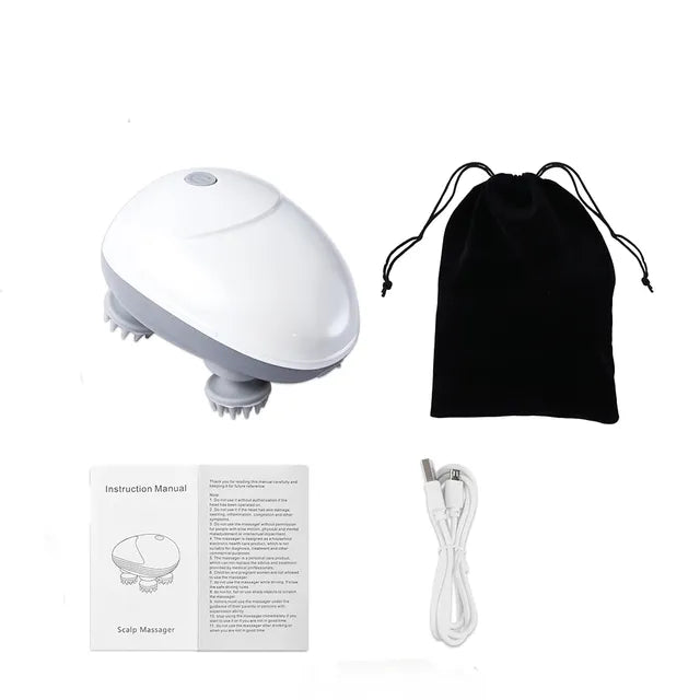 Electric Scalp Massager with Kneading Therapy Vibrator