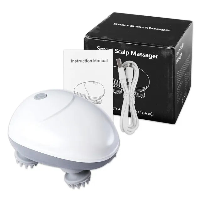 Electric Scalp Massager with Kneading Therapy Vibrator